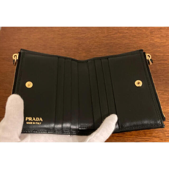 最終値下【超美品】プラダ PRADA ミニ財布　三つ折り　ヴィッテロムーブ