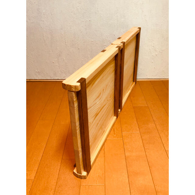 ① 木製 サイドテーブル アウトドア キャンプ コンパクト 収納式 4
