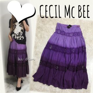 セシルマクビー(CECIL McBEE)のCECIL  Mc BEE♡グラデーション ロングスカート  スパンコール(ロングスカート)