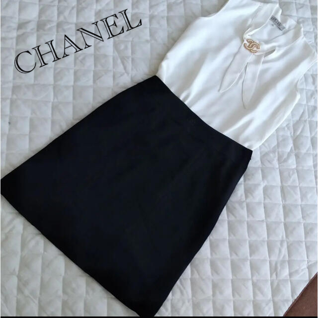CHANEL☆タイトスカート 38☆ブラック - recantolarfeliz.com.br