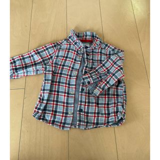 プチバトー(PETIT BATEAU)のオカイディ　チェック柄シャツ(シャツ/カットソー)