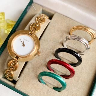 Gucci - 【稼働品】GUCCI◇チェンジベゼル レディースウォッチの通販