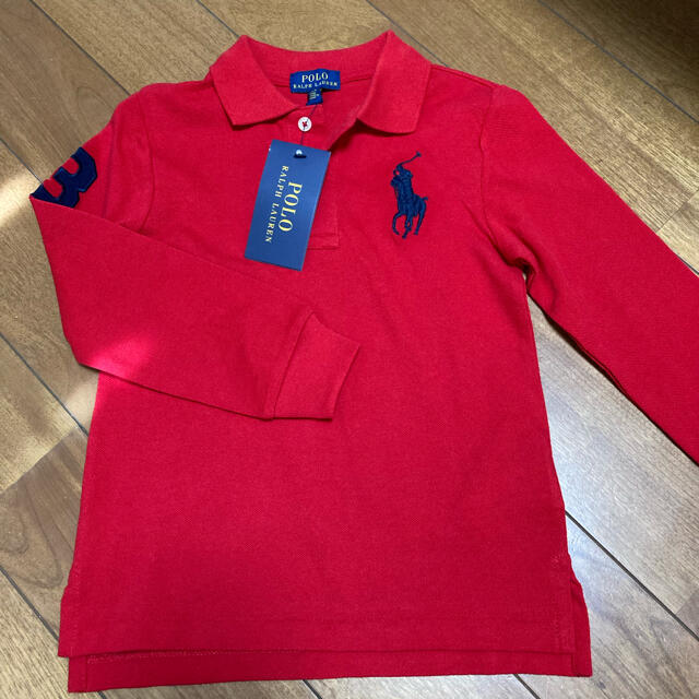 POLO RALPH LAUREN(ポロラルフローレン)の新品！ラルフローレン　長袖ポロシャツ4T キッズ/ベビー/マタニティのキッズ服男の子用(90cm~)(Tシャツ/カットソー)の商品写真