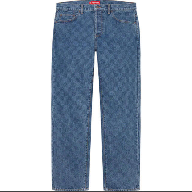 20AW Supreme Washed Checkerboard Jean 30