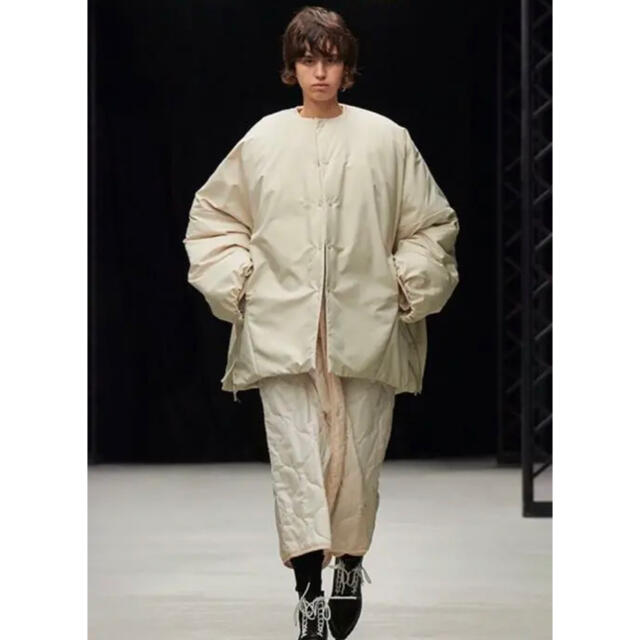 HYKE【2020AW】OXFORD COLLARLESS ショートダウンコート