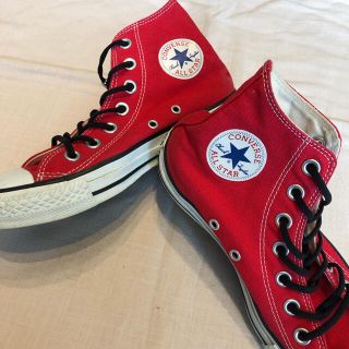 コンバース(CONVERSE)の22.5cm US3.5 コンバース　ハイカット　赤　レッド(スニーカー)