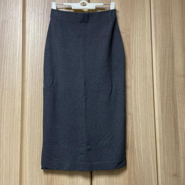 UNIQLO(ユニクロ)のユニクロ　ポンチペンシルスカート　ダークグレー　XS レディースのスカート(ロングスカート)の商品写真