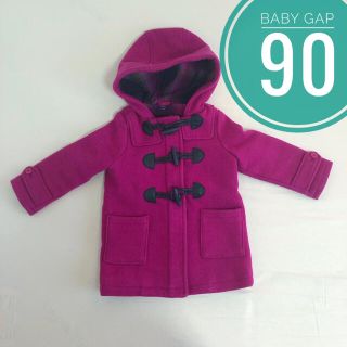 ベビーギャップ(babyGAP)の美品 babygap ダッフルコート アウター 90 パープル(コート)