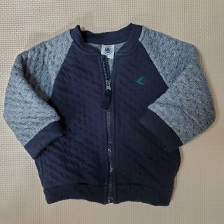 プチバトー(PETIT BATEAU)のプチバトーキルティングジャンパー　75サイズ(カーディガン/ボレロ)