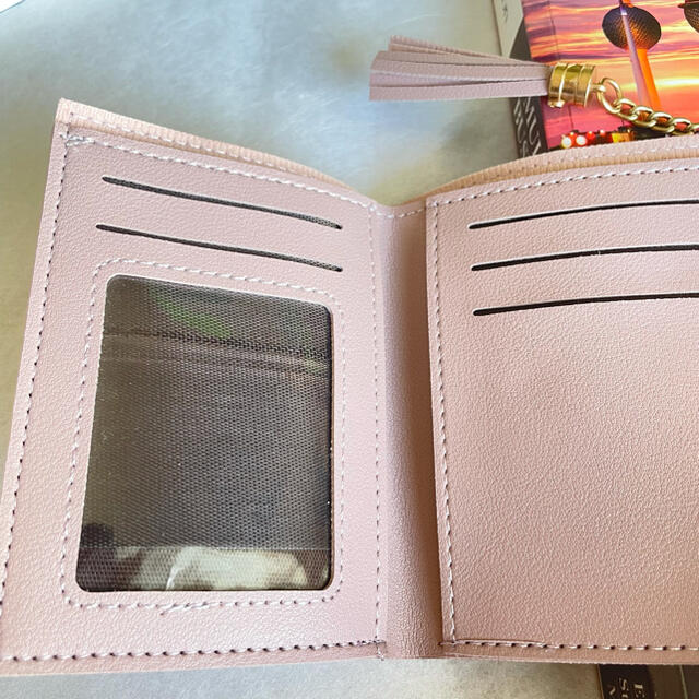 レディースミニ財布 折り財布 ライトパープル 多機能 三つ折り財布 大人気 レディースのファッション小物(財布)の商品写真