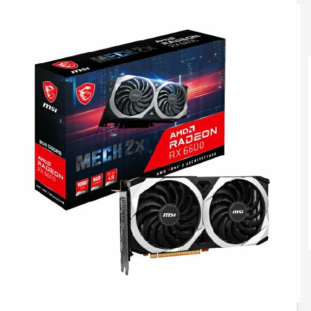 MSI Radeon RX 6600 MECH 2X 8G グラフィックボードPCパーツ