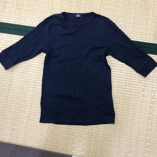 メンズ　七分袖カットソー　紺色(Tシャツ/カットソー(七分/長袖))
