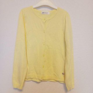 エイチアンドエム(H&M)の【最終値下げ】H&M　カーディガン　イエロー　女の子(カーディガン)