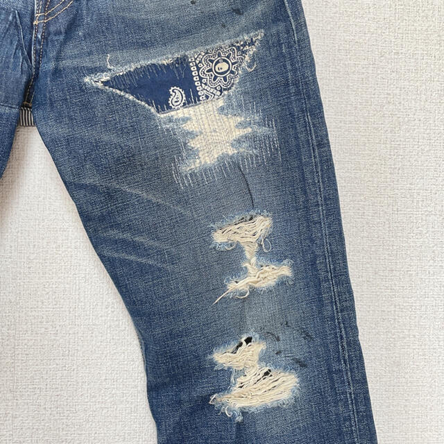 A BATHING APE - 超希少✨BAPE✨DAMAGE DENIM PANTS✨の通販 by A BATHING APE - 超希少✨BAPE✨DAMAGE DENIM PANTS✨の通販 by