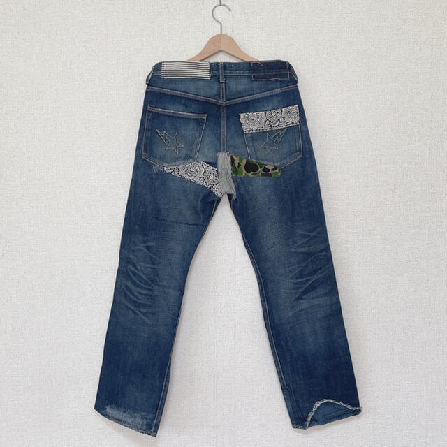 A BATHING APE - 超希少✨BAPE✨DAMAGE DENIM PANTS✨の通販 by A BATHING APE - 超希少✨BAPE✨DAMAGE DENIM PANTS✨の通販 by