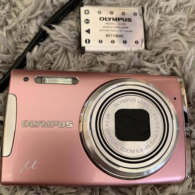 OLYMPUS(オリンパス)のめんたいこ様専用OLYMPUS ミュー1060 PINK  スマホ/家電/カメラのカメラ(コンパクトデジタルカメラ)の商品写真