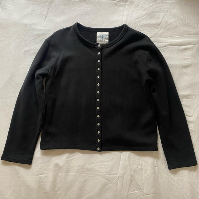 レディースagnès b. CARDIGAN カーディガンプレッション ブラック