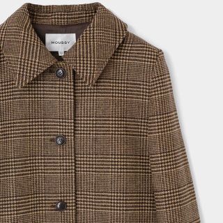 マウジー(moussy)のGLEN CHECK コート(ロングコート)