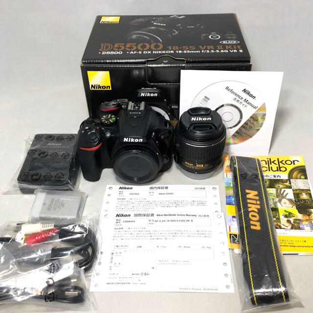 Nikon(ニコン)のNikon ニコンD5500 18-55VR Ⅱ KIT 4733ショット美品 スマホ/家電/カメラのカメラ(デジタル一眼)の商品写真