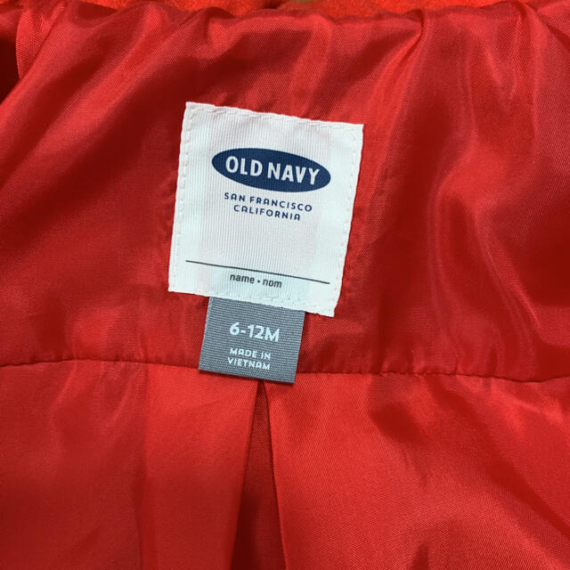 Old Navy(オールドネイビー)のオールドネイビー　赤　ショートコート　ジャケット キッズ/ベビー/マタニティのベビー服(~85cm)(ジャケット/コート)の商品写真