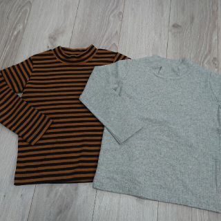 ユニクロ(UNIQLO)のUNIQLO リブハイネックTシャツ 長袖(Tシャツ/カットソー)