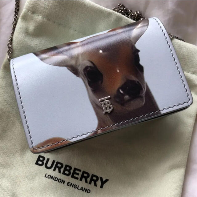 BURBERRY - Burberry ディアモチーフ レザー カードケース ストラップ
