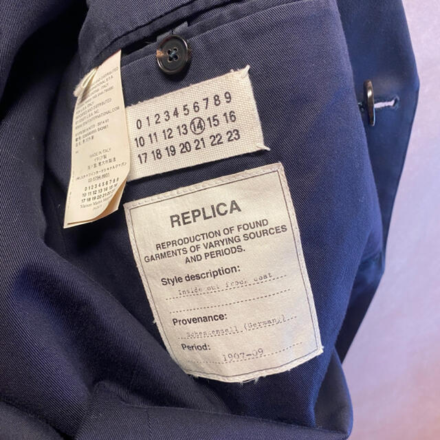 Maison Martin Margiela(マルタンマルジェラ)のMaison Martin Margiela Replica イタリア製 コート メンズのジャケット/アウター(チェスターコート)の商品写真