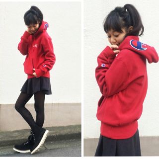 エックスガール(X-girl)の	 X-girl×CHAMPION REVERSE WEAVE HOODIE(パーカー)