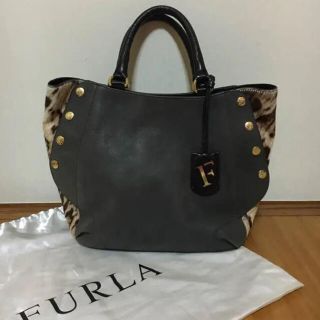 フルラ(Furla)のフルラ　バッグ　ヒョウ柄　美品(トートバッグ)