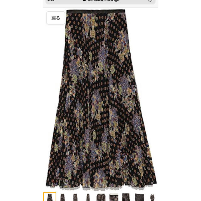 リリーブラウン　オリエンタル柄プリーツスカート レディースのスカート(ロングスカート)の商品写真