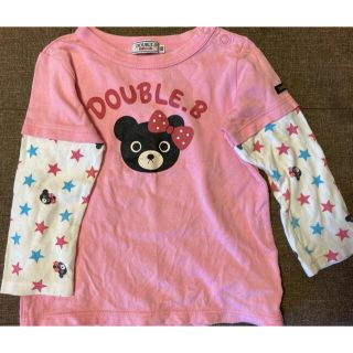 ダブルビー(DOUBLE.B)のミキハウス　double.b 重ね着風カットソーサイズ90(Tシャツ/カットソー)