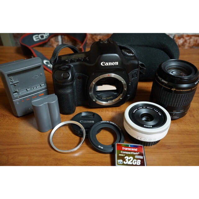 Canon5d パンケーキレンズセット ストロボ付