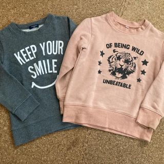 ナルミヤ インターナショナル(NARUMIYA INTERNATIONAL)のナルミヤインターナショナル・グラソス　キッズトレーナー2枚セット(Tシャツ/カットソー)