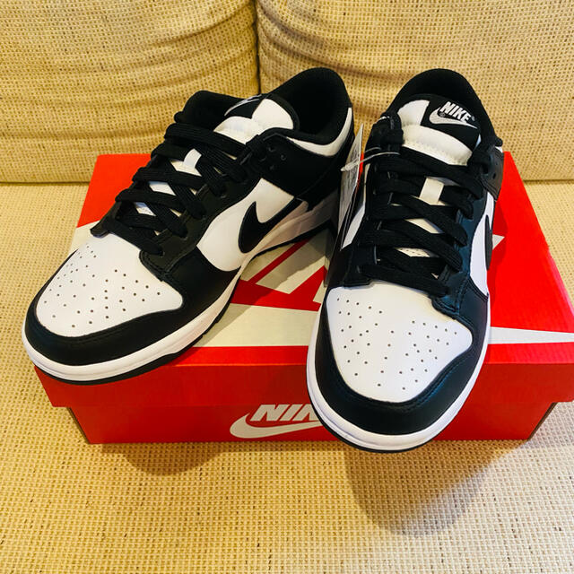 24.5cm W NIKE DUNK LOW パンダ - スニーカー