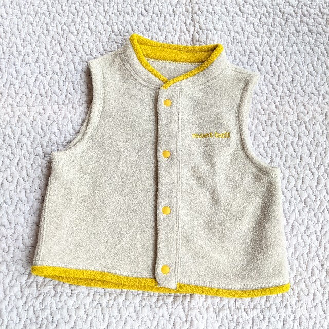 mont bell(モンベル)の美品　モンベル　ベスト　90 キッズ/ベビー/マタニティのキッズ服女の子用(90cm~)(ジャケット/上着)の商品写真