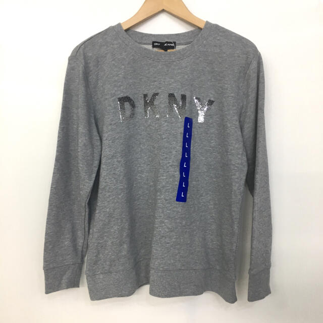 DKNY ダナキャランニューヨーク トレーナー スパンコール グレー