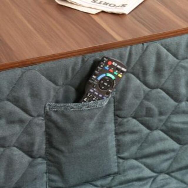 新品 本土送料無料 こたつ スクエア 布団付き ネイビー