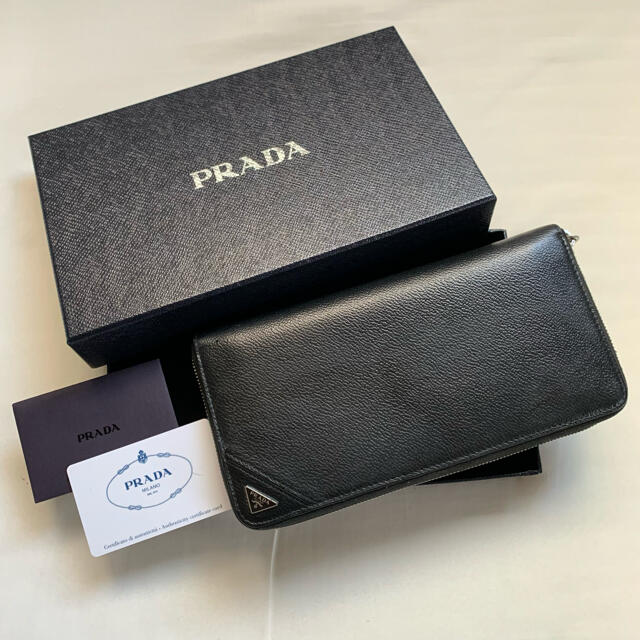 買い激安 箱 ギャランティカード付き Prada 財布 カードケース 三角プレート アウトレット 木更津 Igioman Com