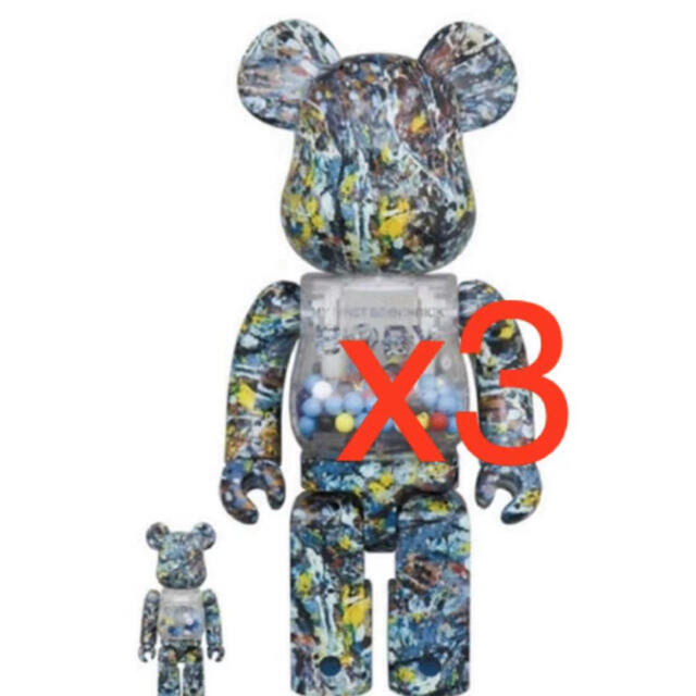 MEDICOM TOY(メディコムトイ)のBE@RBRICK B@BY Jackson Pollock Studio  エンタメ/ホビーのフィギュア(その他)の商品写真