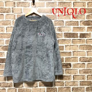 ユニクロ(UNIQLO)のユニクロ ディズニー フリース グレー 〈L〉 メンズ 秋 冬 ミッキー ミニー(ニット/セーター)