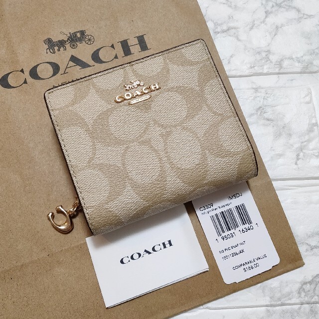 COACH - COACH コーチ スナップウォレット 二つ折り財布 シグネチャー