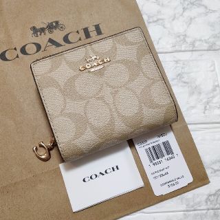 コーチ(COACH)のCOACH コーチ スナップウォレット 二つ折り財布 シグネチャー ピンク(財布)