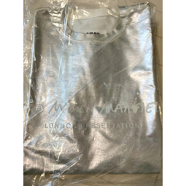 Tシャツ(半袖/袖なし)mm6 maison margiela Tシャツ　シルバー