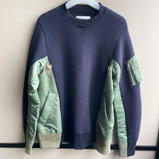 Sacai スポンジスウェットxMA-1 Pullover ネイビーメンズ - www.ecolet.bg