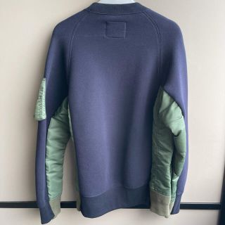 Sacai スポンジスウェットxMA-1 Pullover ネイビー