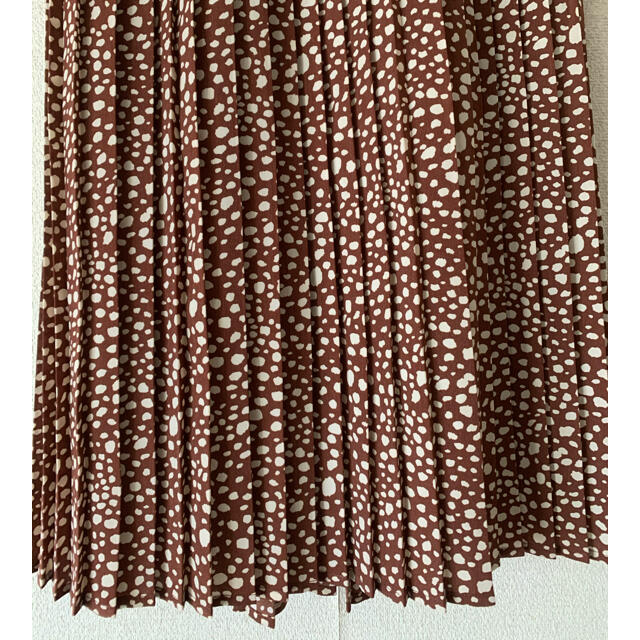 ダルメシアン柄　プリーツスカート レディースのスカート(ロングスカート)の商品写真