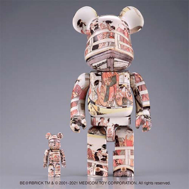 MEDICOM TOY(メディコムトイ)のBE@RBRICK ベアブリック 喜多川歌麿「両国橋の上下」100%&400% エンタメ/ホビーのフィギュア(その他)の商品写真