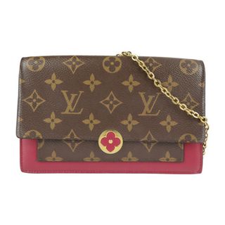 ルイヴィトン(LOUIS VUITTON)のLOUIS VUITTON ルイ ヴィトン モノグラム ポルトフォイユ フロールチェーン クラッチバッグ M69578 PVC レザー  ブラウン フューシャ  チェーンウォレット 2WAY ショルダー セカンドバッグ ハンドバッグ ビトン ピンク 【本物保証】(クラッチバッグ)