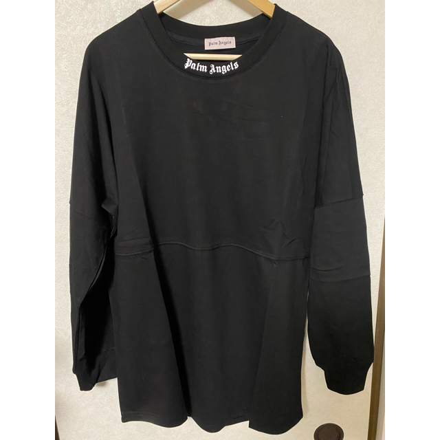 PALM(パーム)の黒 × 白 palm Angels ロゴ ロンティ オーバー サイズ L メンズのトップス(Tシャツ/カットソー(七分/長袖))の商品写真