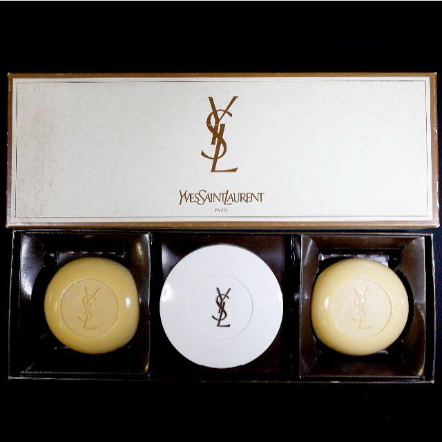 Yves Saint Laurent Beaute(イヴサンローランボーテ)の【未使用品 ３個セット 送料込み】イヴ サンローラン ソープＹ ケース付き コスメ/美容のボディケア(ボディソープ/石鹸)の商品写真